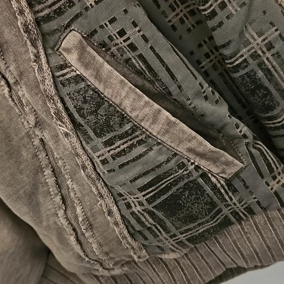 Salvage Gray Plaid Jacket With Hood - Picture 13 of 16